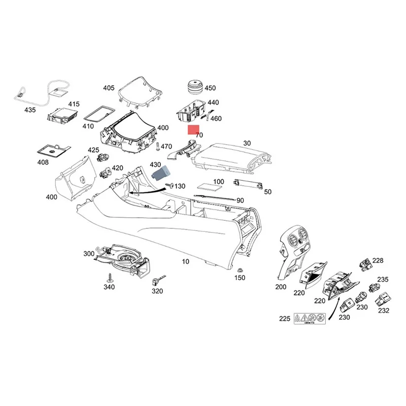 

A 2056803407 Кнопка переключения крышки подлокотника автомобильной консоли для Mercedes-Benz W205 W253 C180 C200 C260 C63 GLC260 GLC300 серебристый