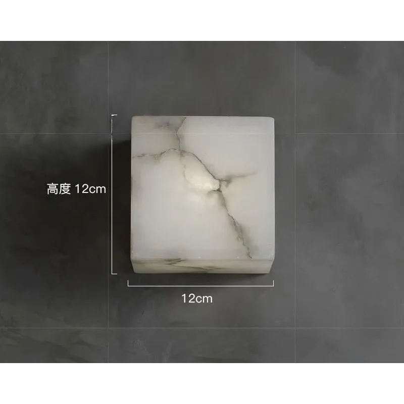 Modern Natural Marble Stone Wall Lamp for Living Room, Nordic Light Luxury, Bedroom Bedside