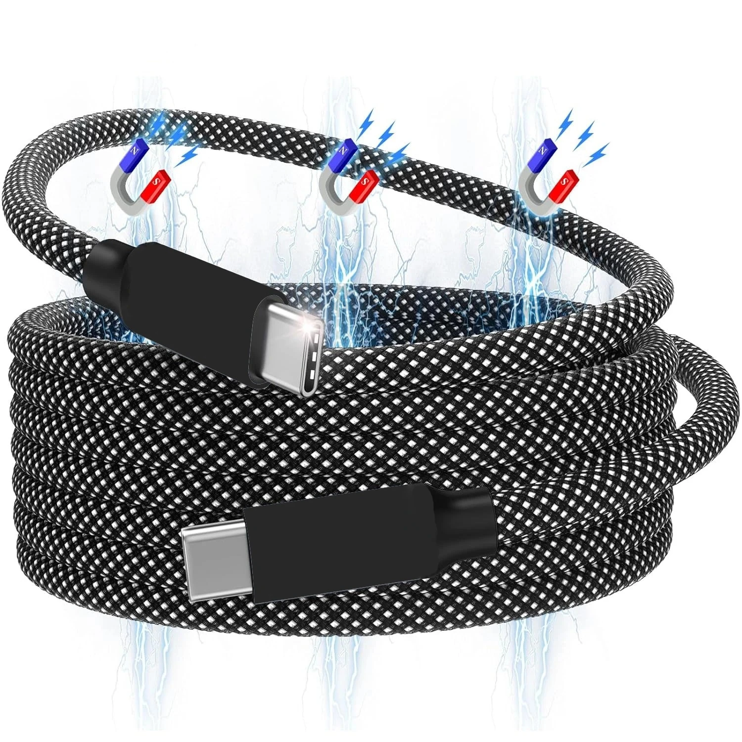 Magnetyczny kabel do szybkiej ładowarki 100 W typu C do USB C do iPhone'a 16 65 W USB A do C do ładowania danych do laptopa Samsung Telefon komórkowy