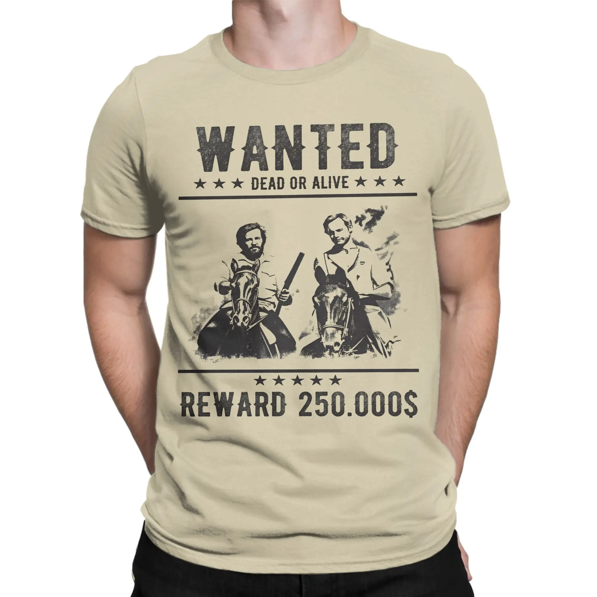 Humor Bud Spencer And Terence Hill T-Shirts for Men Round Neck Pure Cotton T Shirts  Short Sleeve Tees Gift Idea Tops