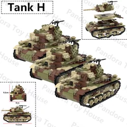 MOC Military WW2 Vehicle Tank Action Armored Car Weapon Mortar Building Block Figure Gun Accessories Toys