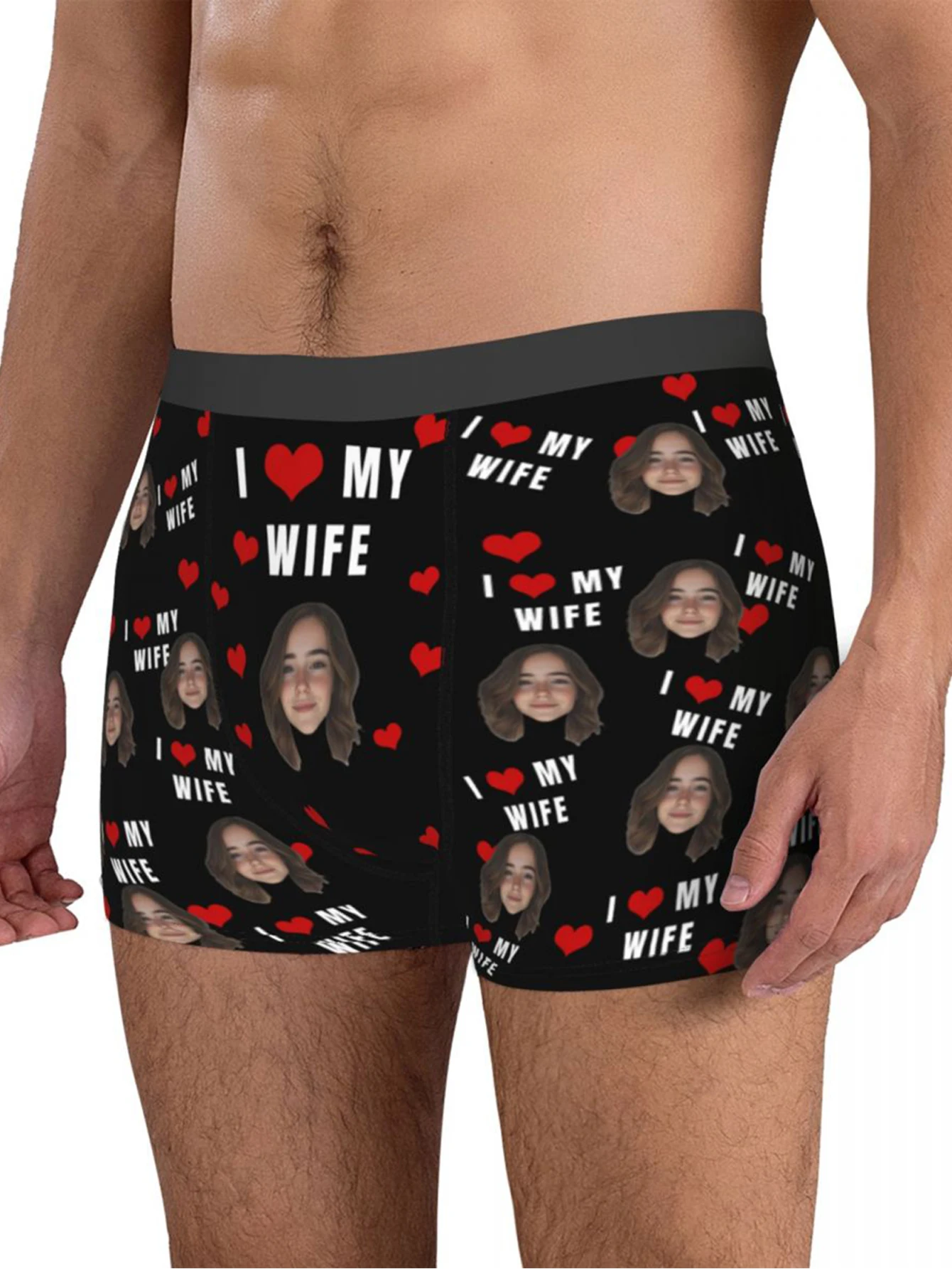 Personalized Face Photo Underwear Custom Boxer Briefs Custom Men Valentine's Day Gift For Husband Anniversary Gift for Dad