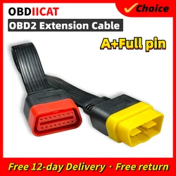 Universal 16 Pin Male To 16 Pin Female OBD 2 OBD II Extension Connector For Auto Diagnostic Extending Cable