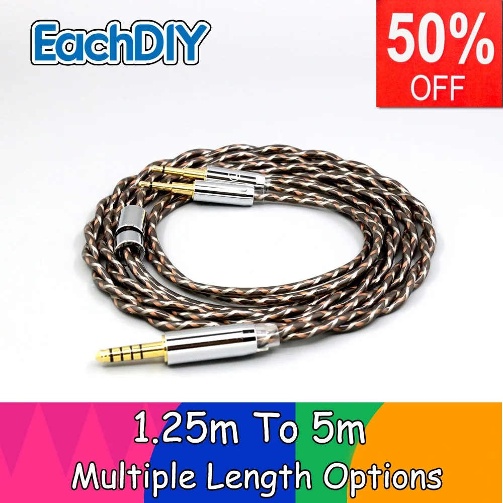 TypeX 25AWG Litz Shielding 7n OCC Earphone Cable For Phoenix SV021 Sivga Oriole PII Apollo Aiva Headphone Dual 2.5mm LN008897