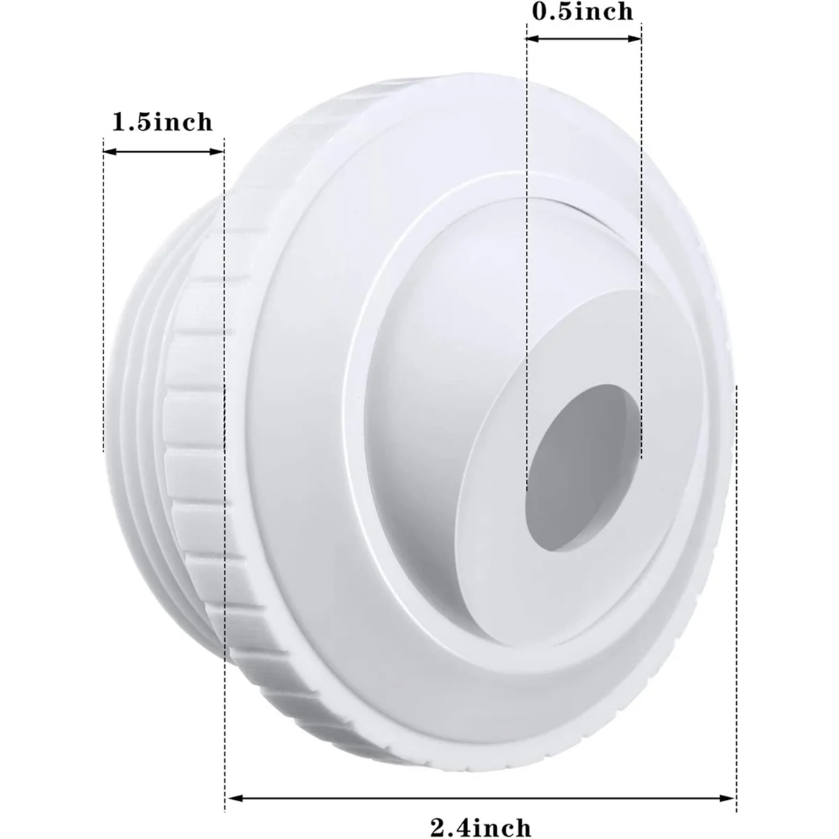 Zwembad Spa 1/2Inch Opening Hydrostream Return Jet Fitting Sp1419c Met 1-1/2Inch Mip Draad Vervanging Sp1419c (5 Stuks)