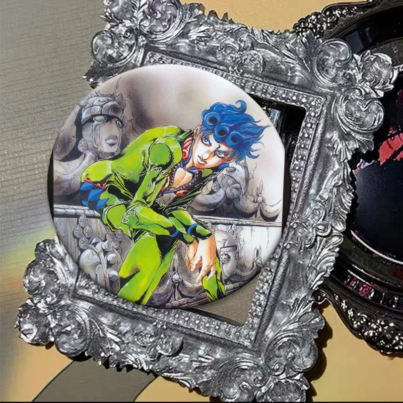 32/44/50/58 مللي متر الكرتون نمط شارة أنيمي جوجو مغامرة غريبة دبابيس لحقيبة الظهر ملحق اليدوية دبابيس المينا المستديرة