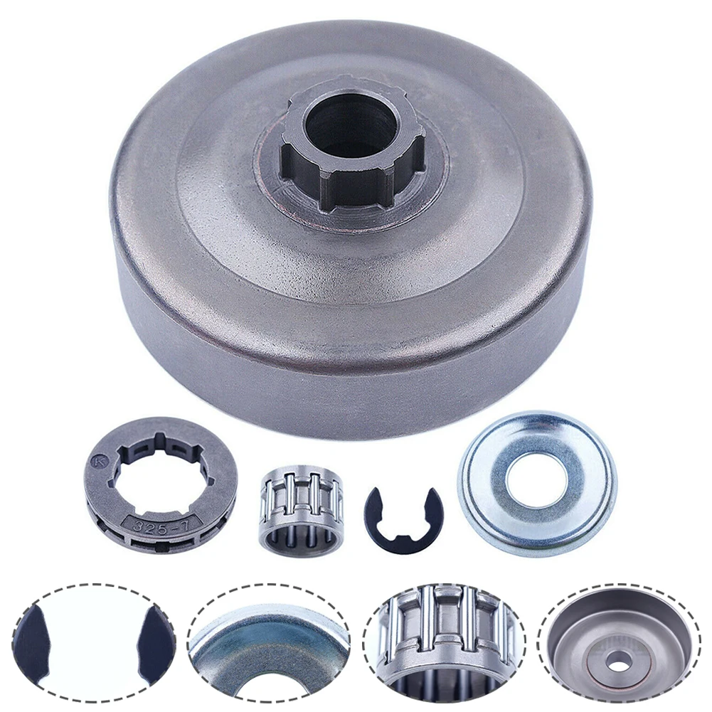 

325 Pitch 7T Clutch Drum Sprocket Rim Washer E Clip Kit Garden Power Tools For Stihl 026 MS260 PRO MS270 024 MS240 Chainsaws