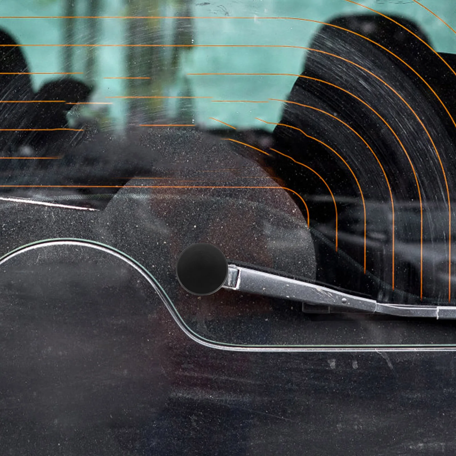 

Arm Plug Rear Windshield Blockages Car Accessories Replacement Aluminum Cap Black Color Easy Installation Stylish Design