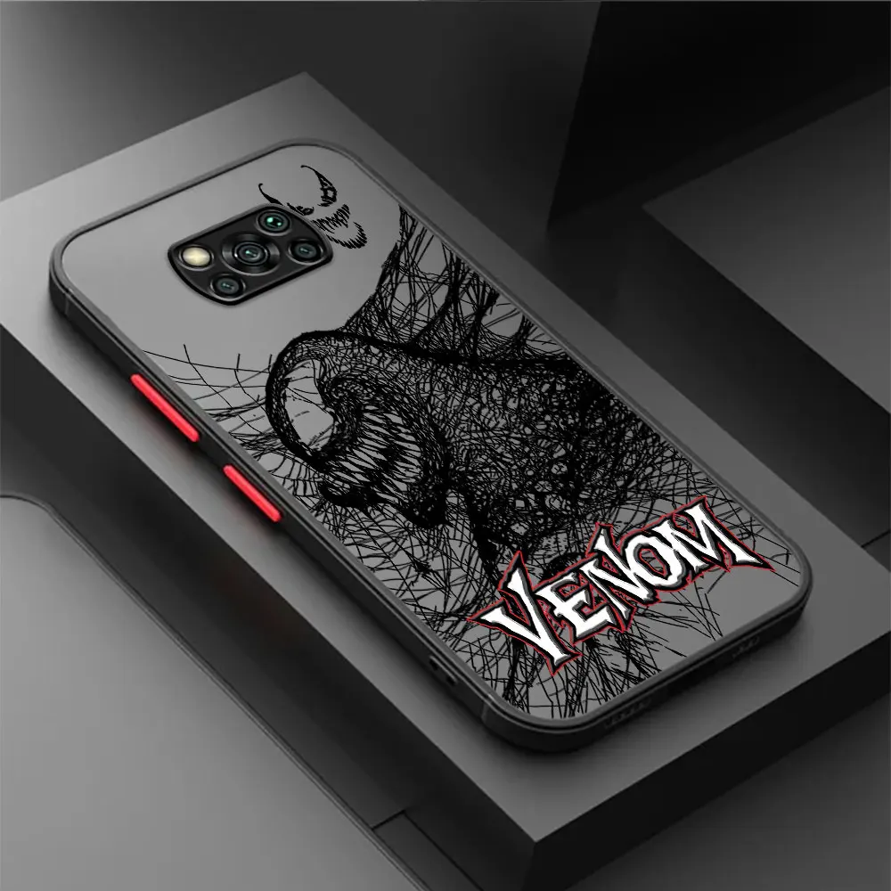 Phone Case for Xiaomi Poco X4 Pro M3 X3 Pro X3 NFC M5 X4 GT C40 C50 C51 M5s X5 Pro F3 Shell Cover Marvel Spider Man Venom Matte