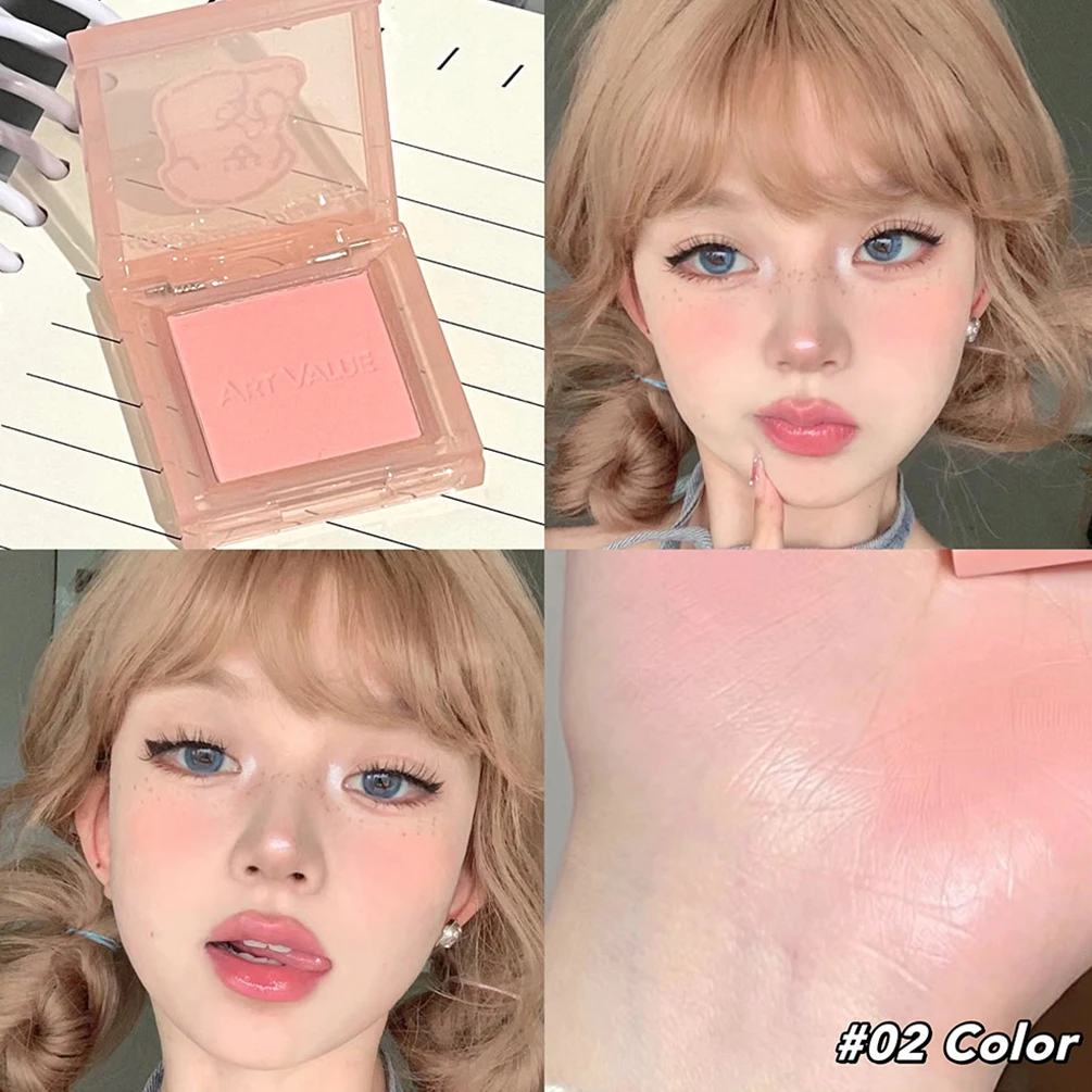 Monocromatico Blush Matte Natural Cheek Tint Waterproof Makeup Blush Powder Palette Rouge Face Brightening Contour cosmetici femminili