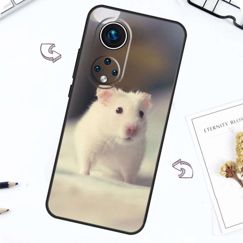 Nette Reizende Pet Hamster Fall Für Honor 50 70 80 X7 X8 X9 Abdeckung Für Huawei Nova 5T P20 p30 P40 Lite P50 Mate 50 Pro