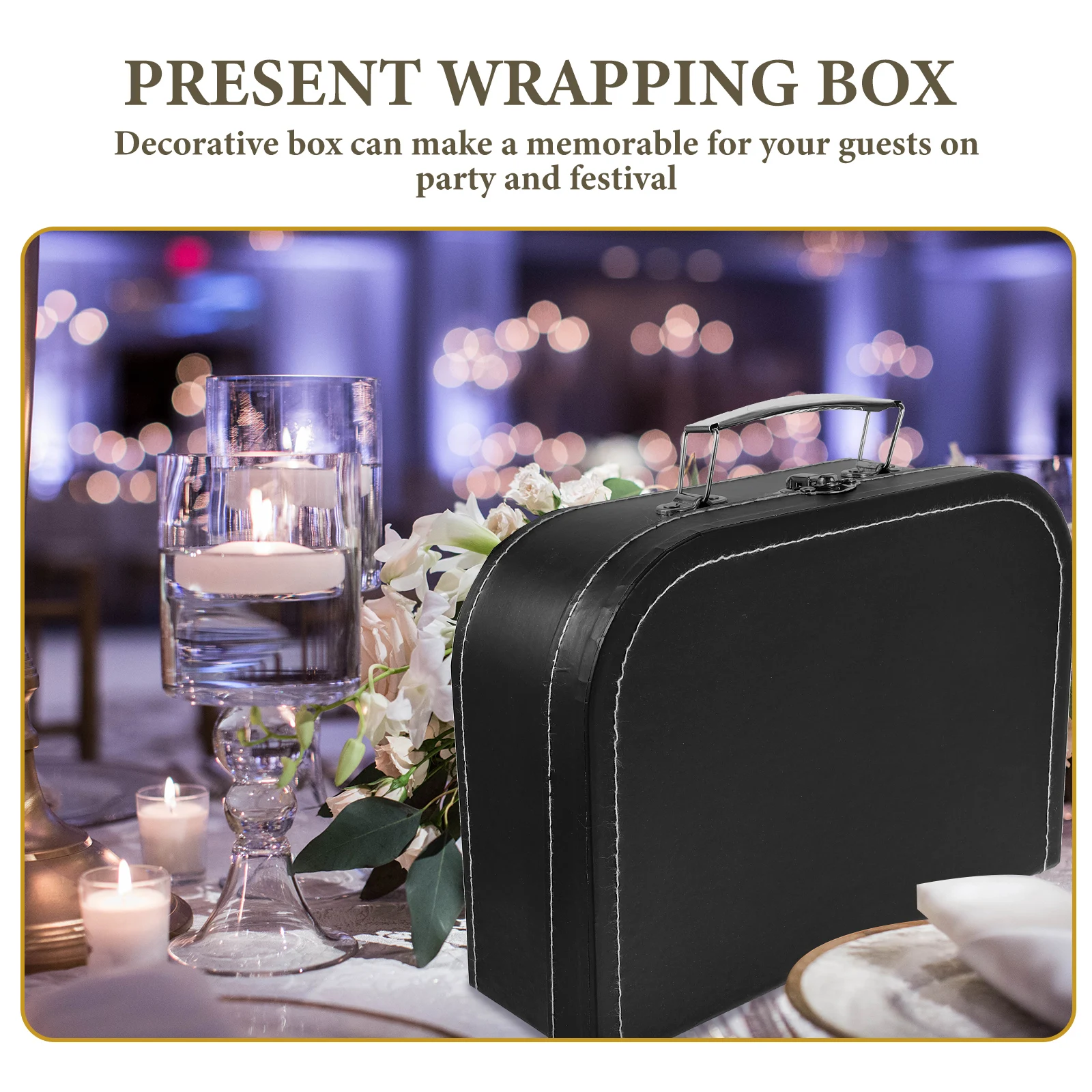 

Suitcase Storage Box Gifts Travel Birthday Wedding Decorative Jewelry Stationery ganizer Lightweight Easy Carry
