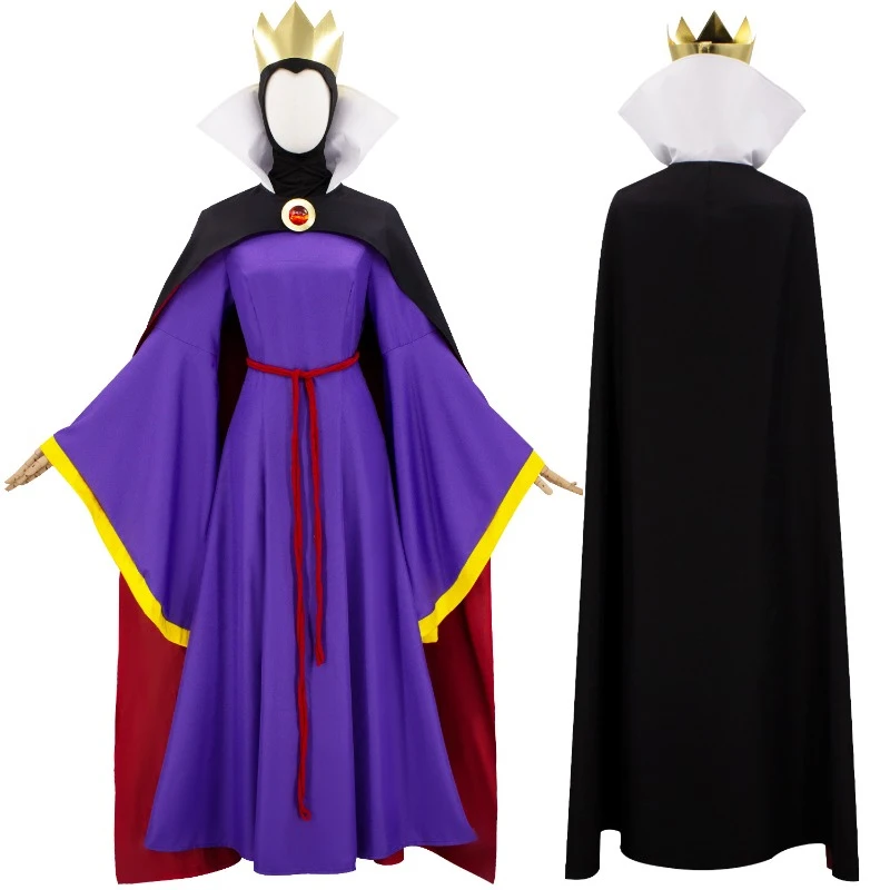 

Anime Cosplay Evil Queen Cosplay Costume With Crown Evil Queen Costume Villainous Woman Cosplay Costume Halloween