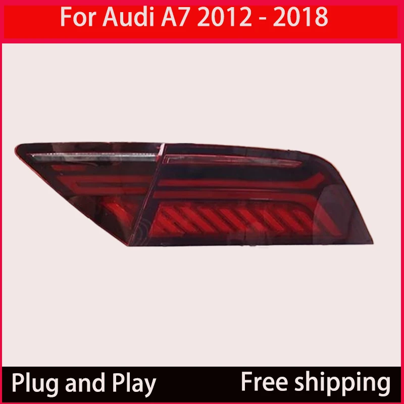 For Audi A7 S7 RS7 LED taillight Assembly 2012-2018 DRL signal light streamer turn signal Automotive taillight upgrade