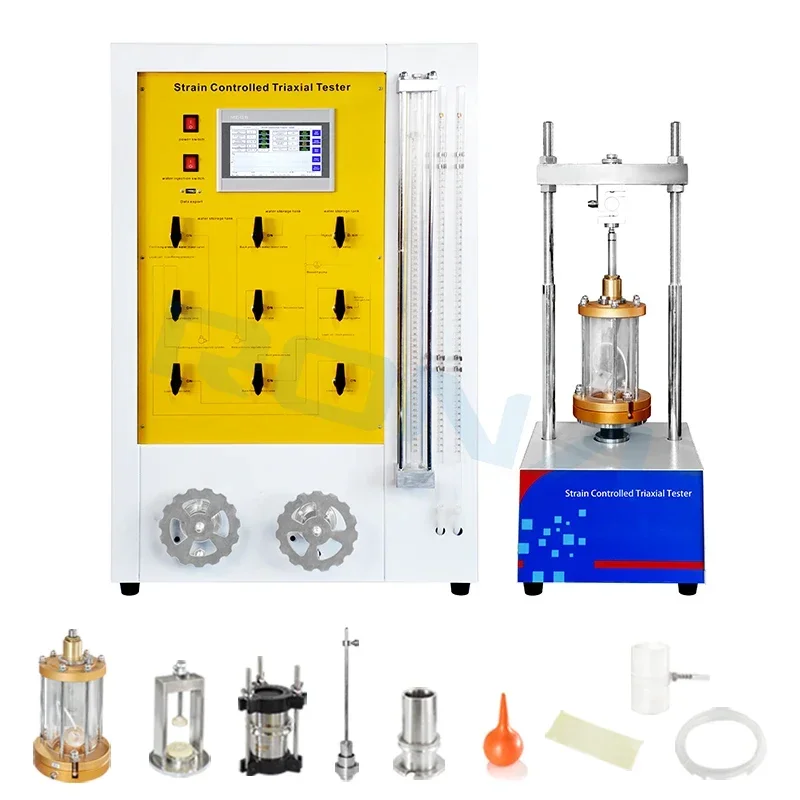 Computer Auto Control Triaxial Testing Equipment For Soil UU CU CD Test Systems