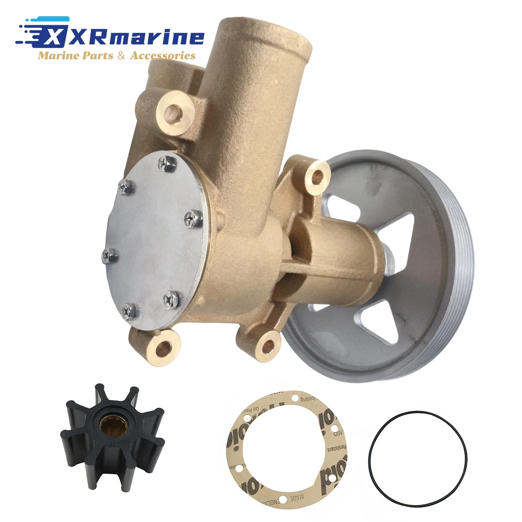 Sea Water Pump with Impeller Kit 24139377 Fits for Volvo Penta Marine Pumps D4 Series D4-225A D4-260A D4-260D D4-300A D4-300D