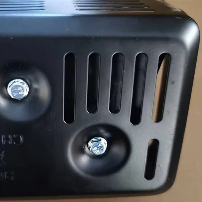 Per HONDA GX110 GX120 GX140 GX160 GX200 5.5 Per HP 6.5 Per HP Silenziatore Di Scarico Sistema-Nero Con Guarnizione Scudo Termico