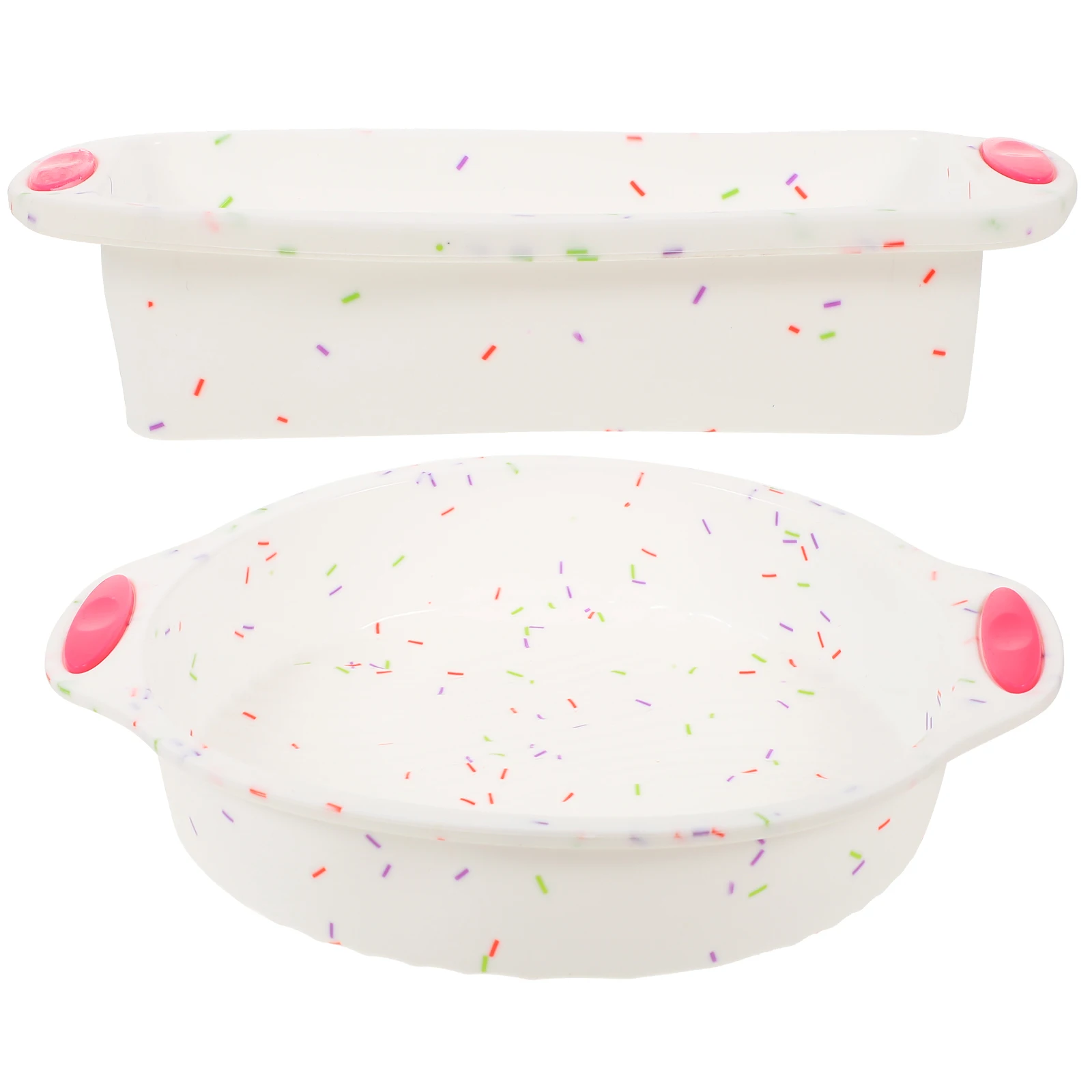 

1 set 1 Set Silicone Cake Mold Flexible Non-Stick Baking Pan For Bread Toast Loaf Heat Resistant Oven Microwave Freezer Reusable