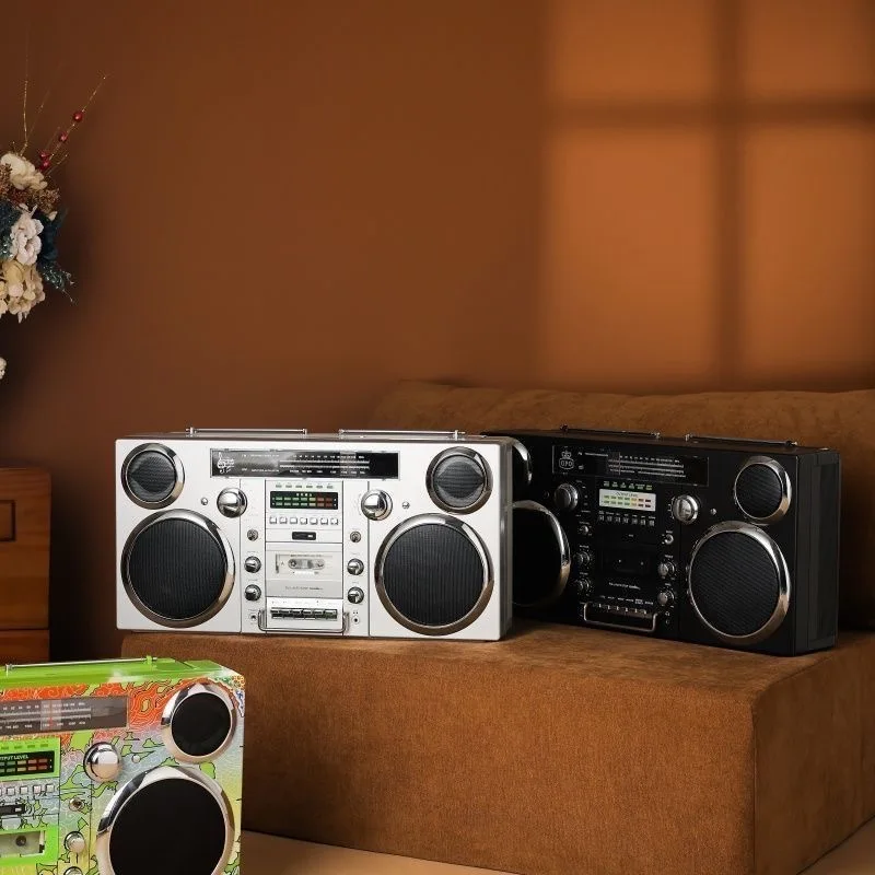 

Tape drive radio rock large wireless Bluetooth speaker karaoke all-in-one machine high-quality audio system