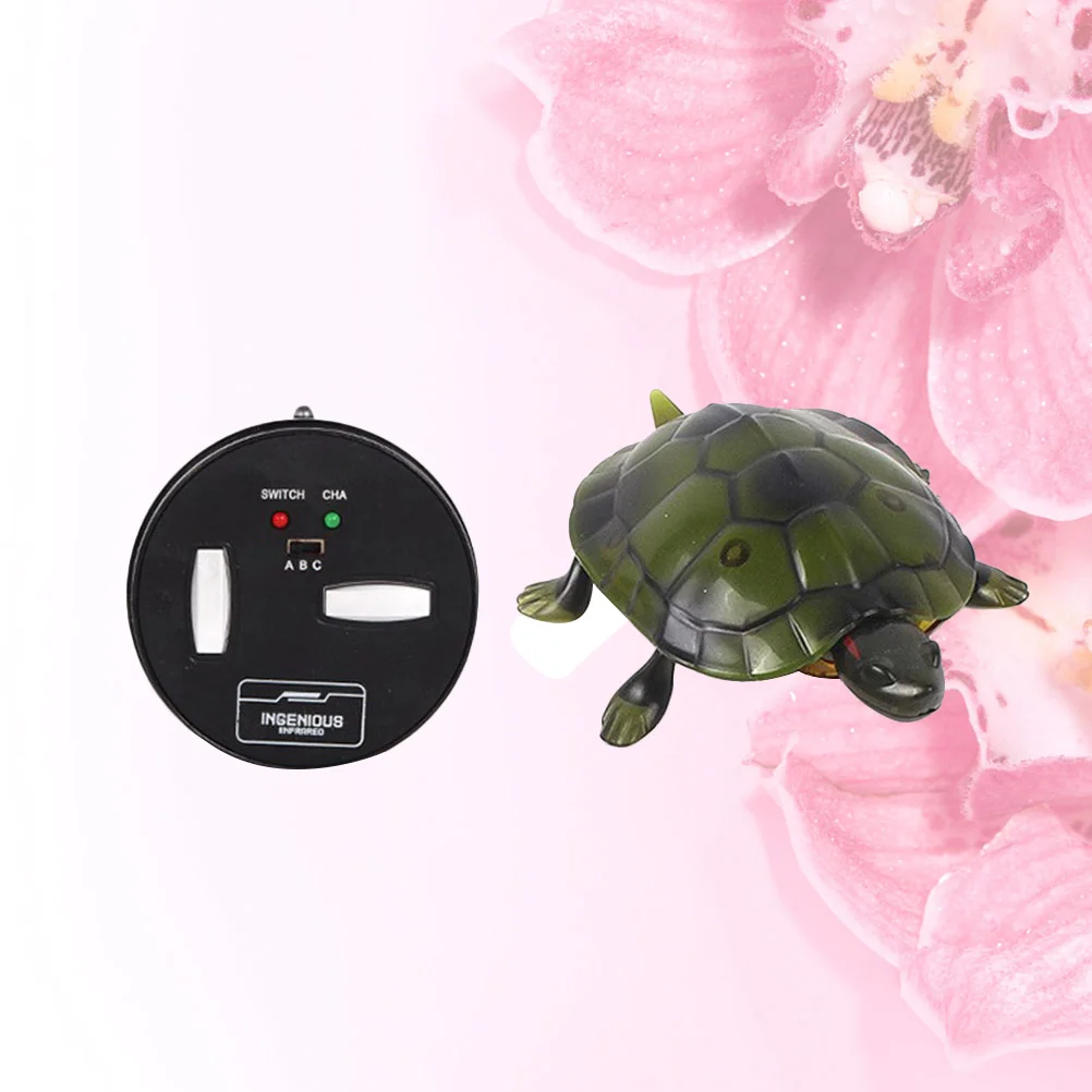 1pc Electric RC Turtle Toy Simulation Walking Turtle Toy No (Green) turtle toy