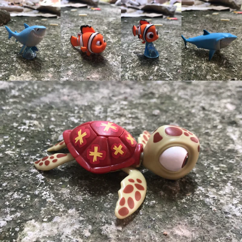 

Disney Genuine Cute Finding Nemo Figure Bruce Crush Marlin Action Figures Anime Models Toys Gifts