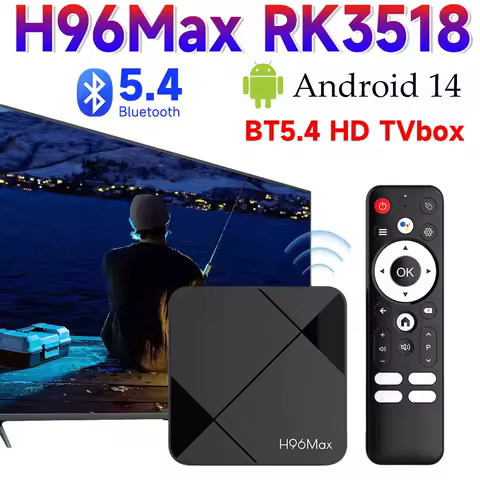H96Max RK3518 4K HD TV Box Quad Core ARM Cortex-A53 2GB RAM 8GB/16GB Storage Bluetooth 5.4 Support TV Boxes