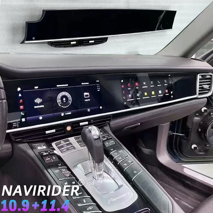 

10,9 + 11,4-дюймовый беспроводной Carplay для Porsche Panamera 970, обновленный интерактивный экран, мультимедийный плеер Android, радио, GPS Navi