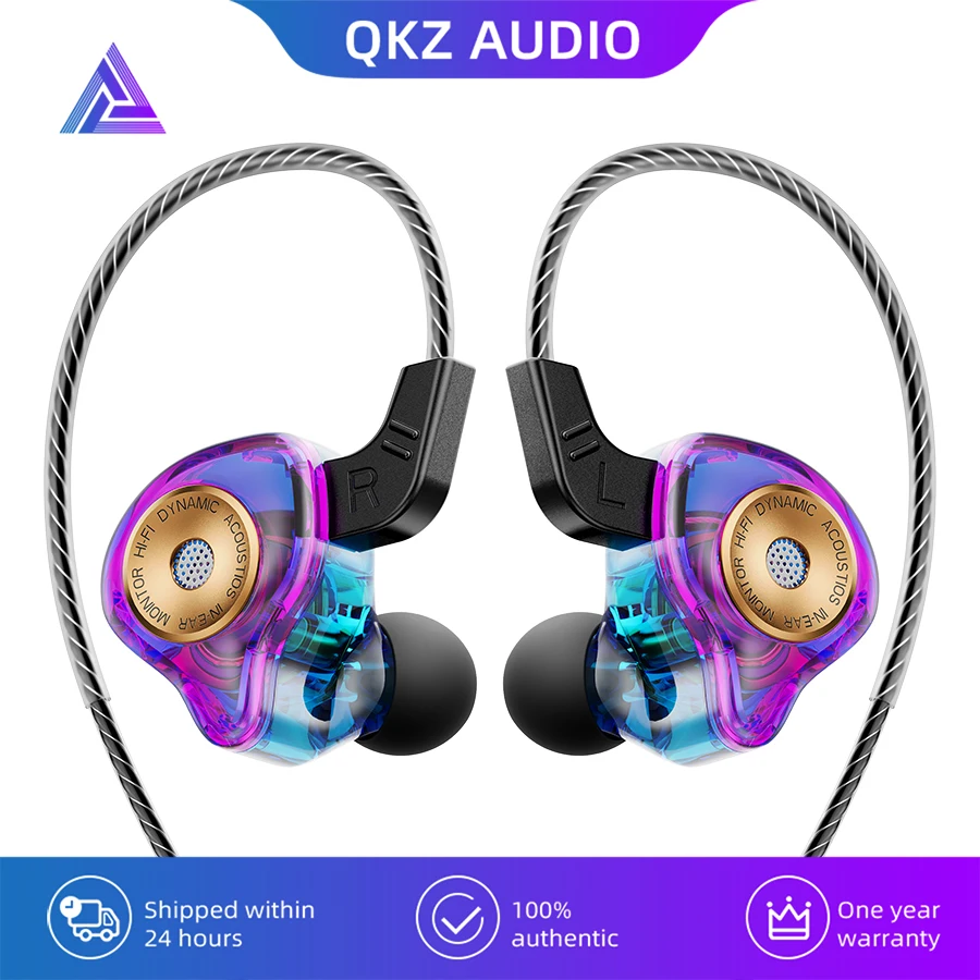 QKZ AK6-Ultra In-Ear Dynamic Earphones Hifi Stereo Monitoring Headset Noise Reduction Earbuds With Mic Sports Music Earphones