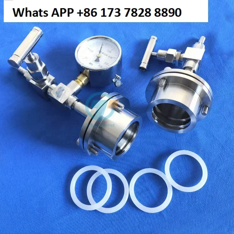 Brida de montaje de sellado al vacío inteligente para horno de tubo de 42 mm de diámetro con válvula/medidor de vacío