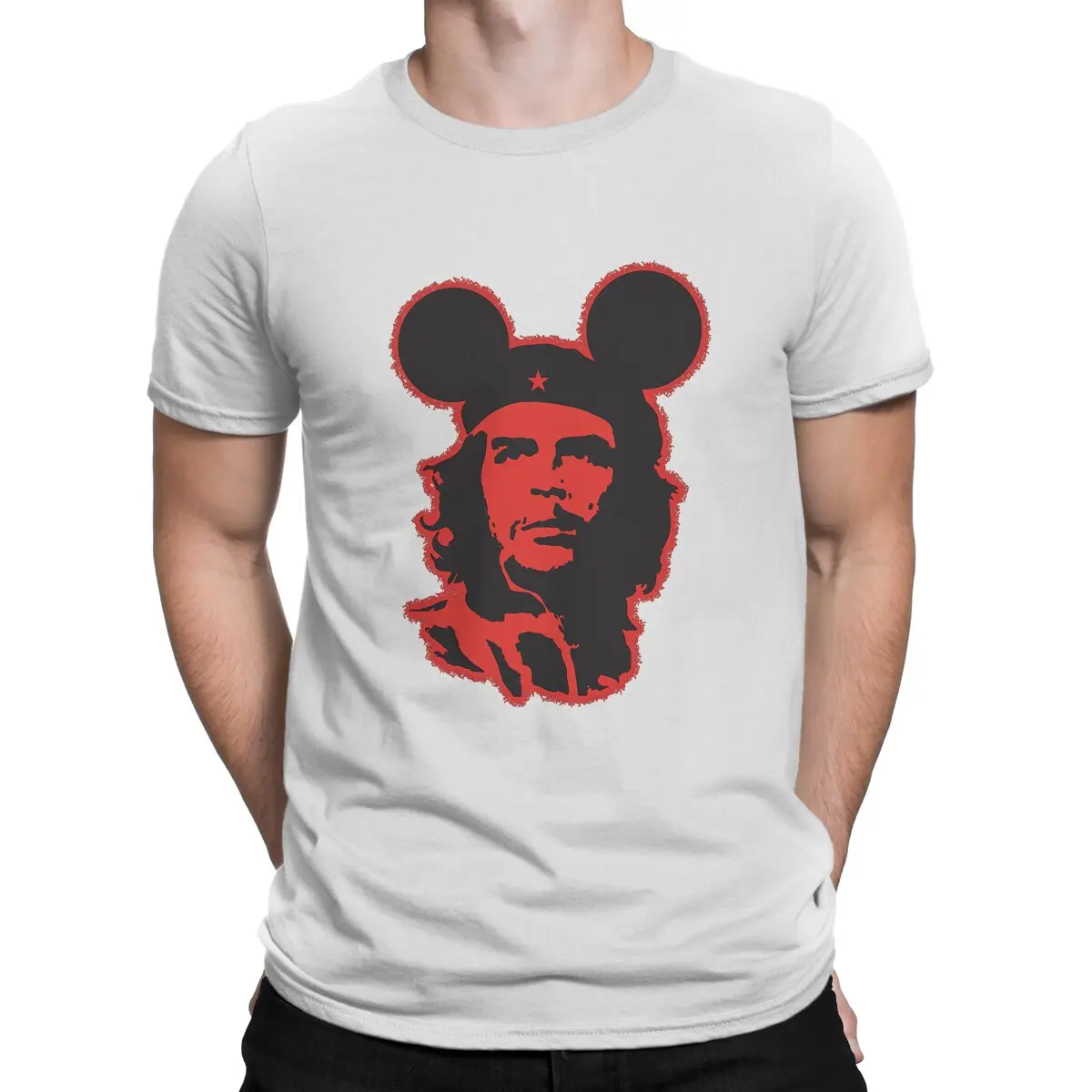 Che Guevara Mouse Ears Tshirt Homme Men's Clothing Polyester T Shirt For Men