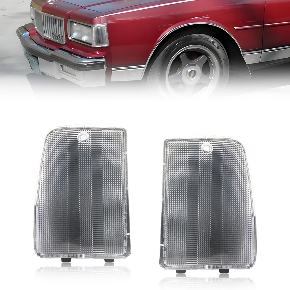 

2PCS Front Corner Side Marker Light Parking Light Turn Signal Light Cover For 1987 1988 1989 1990 Chevrolet Caprice No Bulb