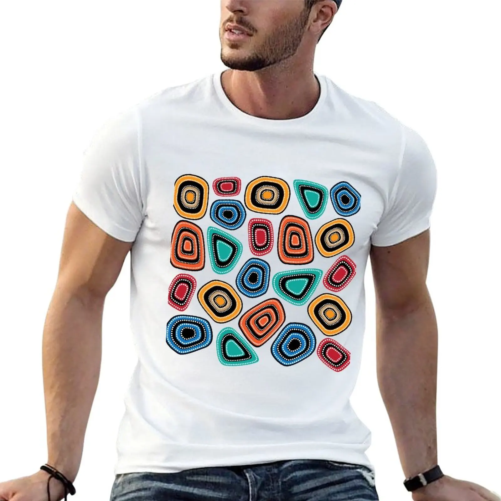 

t designer shirts T-Shirt man Art soft shirts Aboriginal t Work cotton for