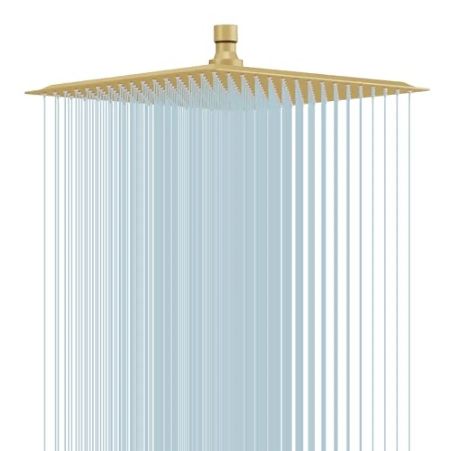 

Rain Shower Head,"Square Rafall and High Pressure Staless Steel Bath Showerhead, 1/1" Ultra Th, Waterfall Full Body Coverage wi