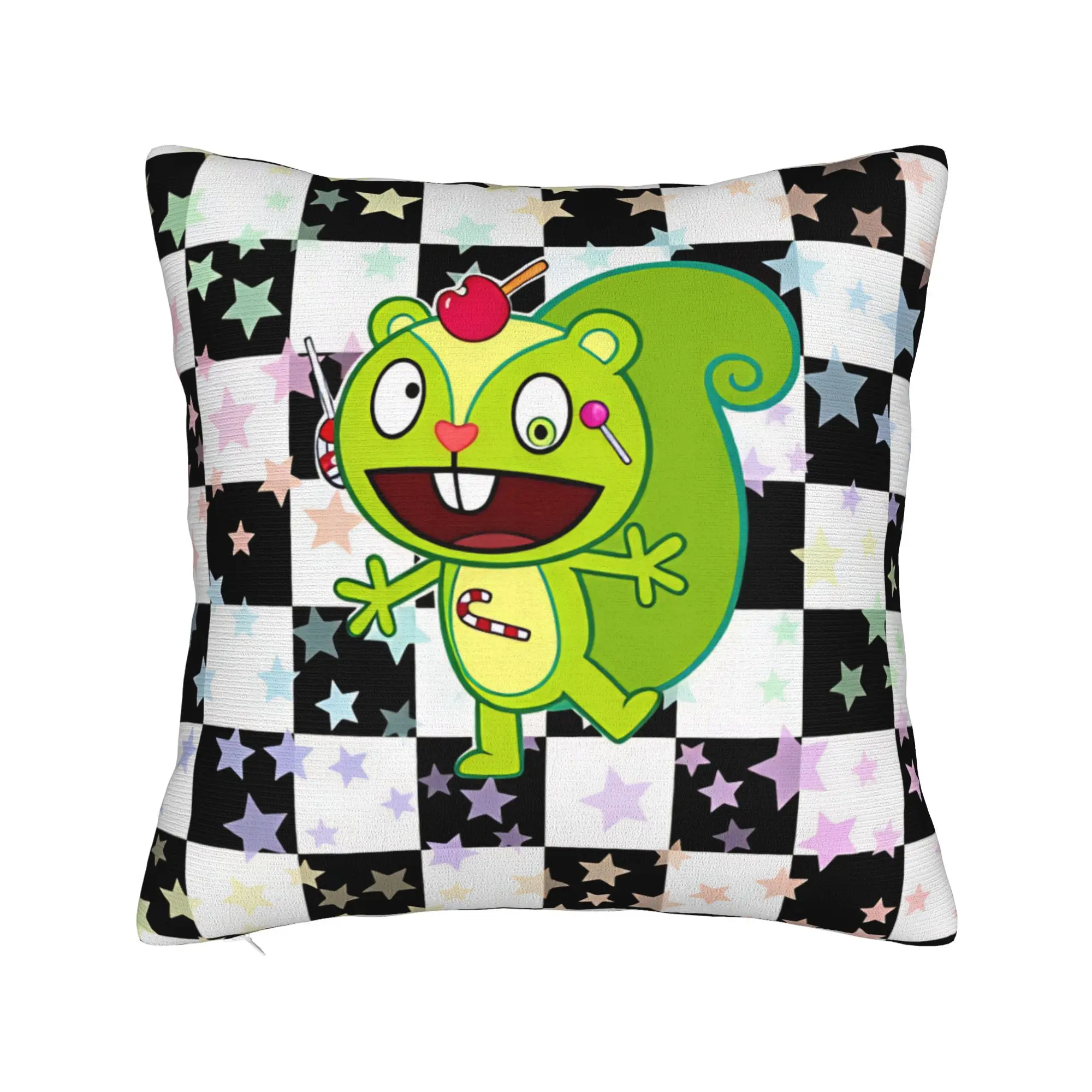 Cartoon H-Happy Tree F-Friends Pillow Cover  Custom Cushion Cover Cute Funny Pillow Case For Chair Sofa Home Decor