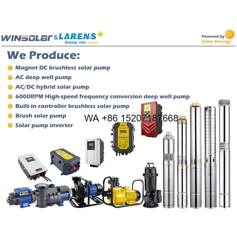 Wmwmnu for WINSOLAR DC 750W Built-in Controller Surface Solar Powered Water Pump