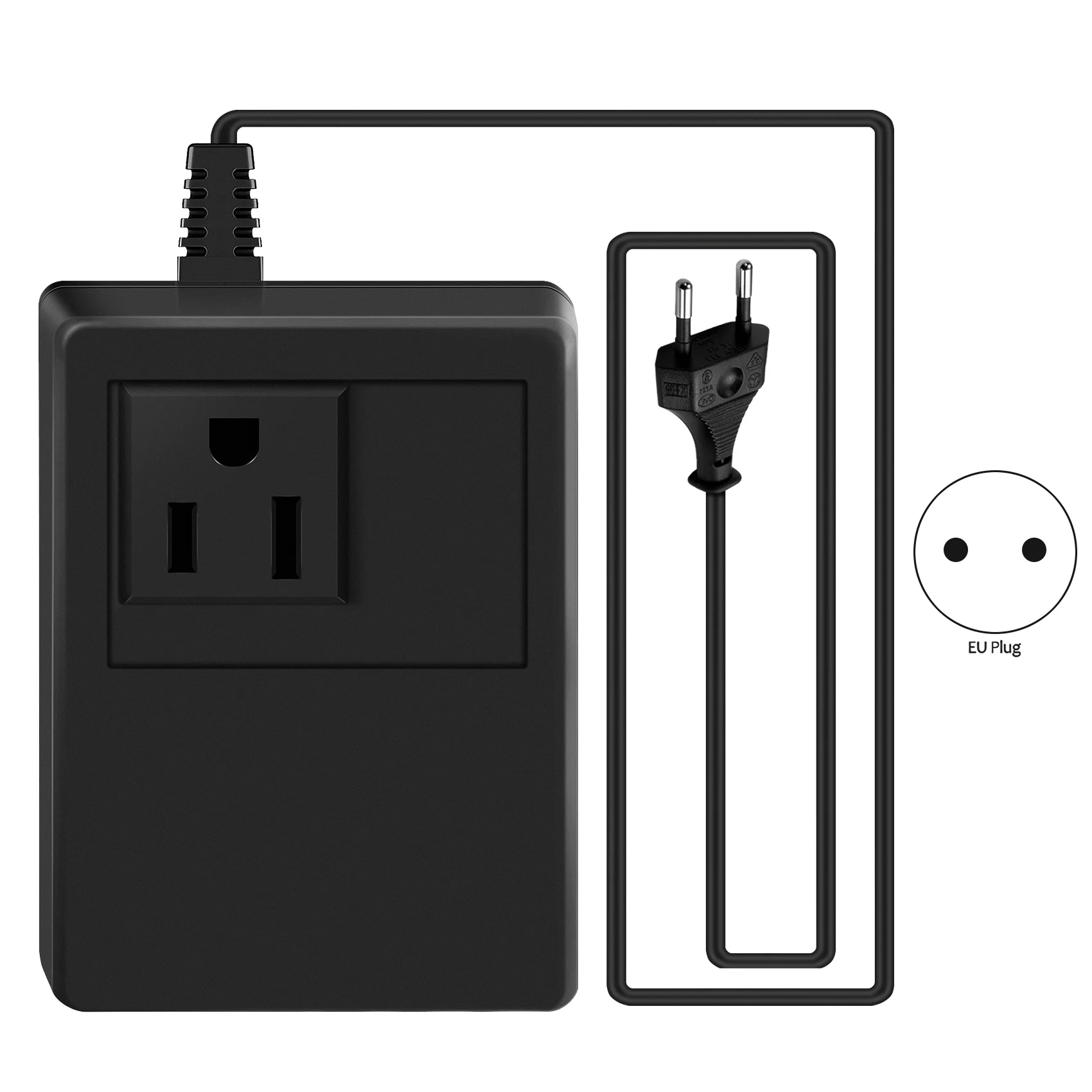 Voltage Converter Transformer 110V Travel Voltage Transformer Converter EU Plug (Only used by electrical appliances within 70W)