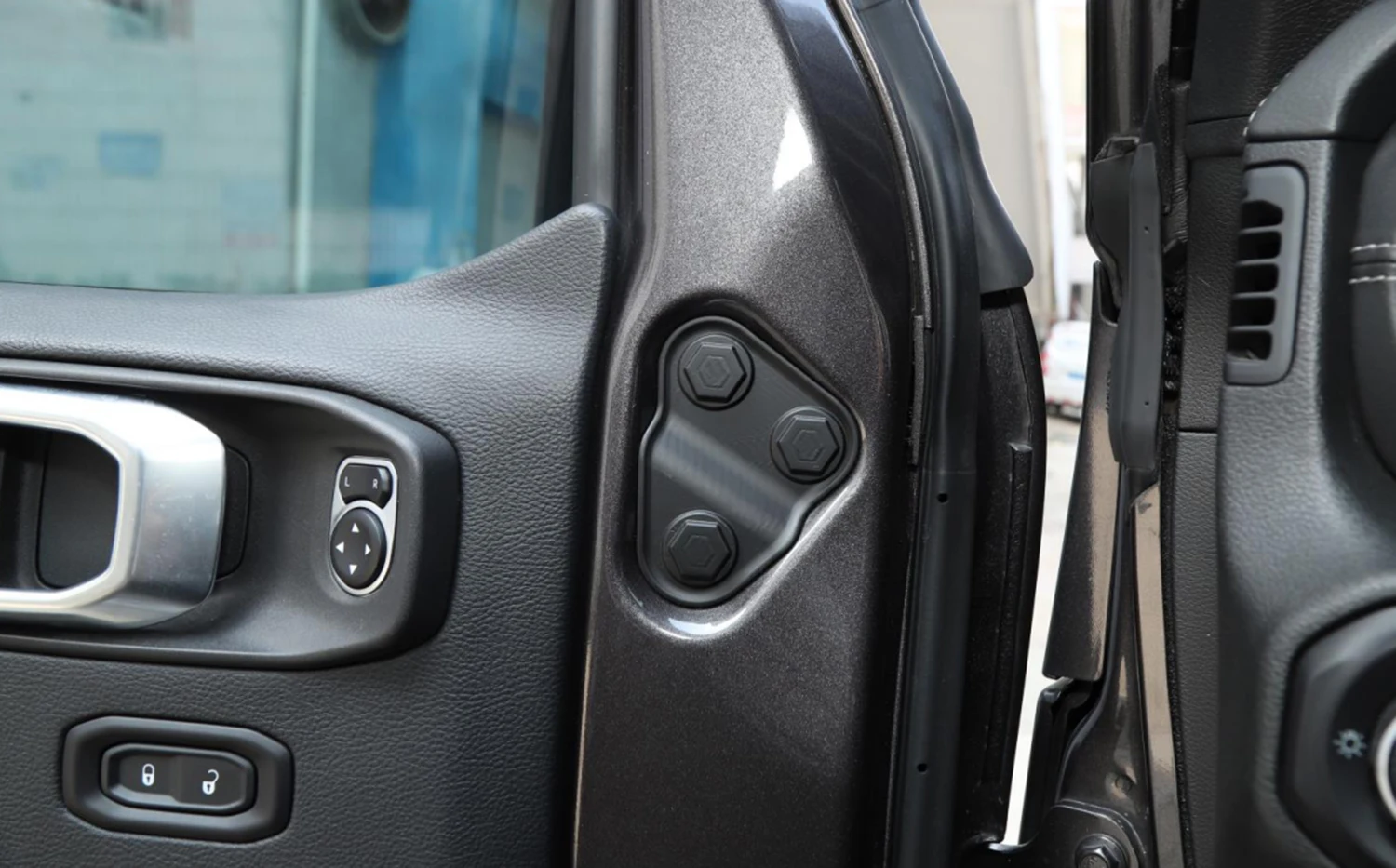 Vite porta Della Copertura Della Protezione Trim Per Jeep Wrangler JL 4XE Gladiator JT 2018 2019 2020 2021 2022 2023 Serratura Della Porta Copertura Protettiva