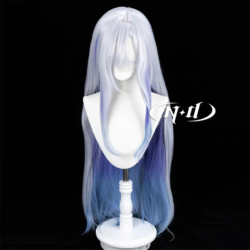DY2025ND Genshin Impact Skirk Cosplay Wig Heat Resistant Synthetic for Comic Con Theme Party High Quality Kanekalon Cosplay Hair