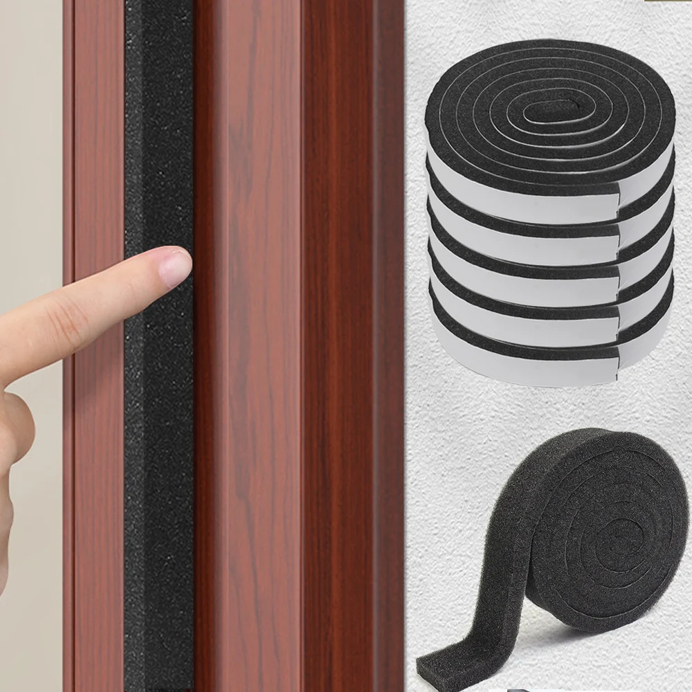 Schaumstoff-Tür- und Fensterdichtungsstreifen Selbstklebende Türdichtung Schalldicht Winddicht Türnaht-Dichtungsband Isolierband – Detail 4
