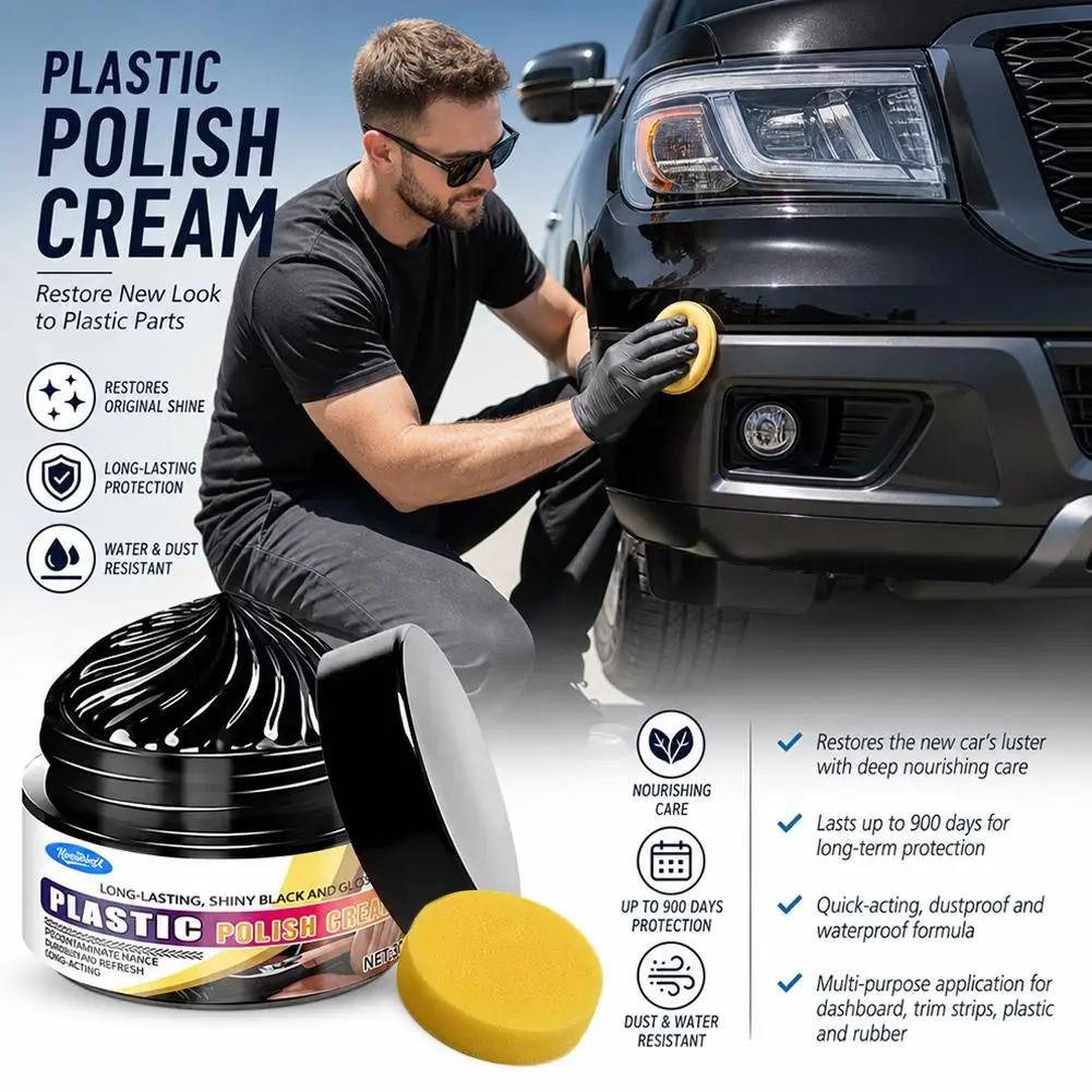 Automotive Interior Polishing Agent Black Magic Bright Whitening Deep Care Instrument Panel Decorative Strip and Plastic Surface