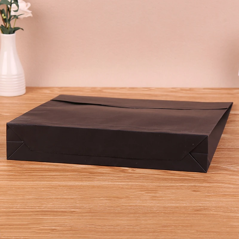 10Pcs/lot A4 Envelope Gift Paper Bags T-shirt Clothing Kraft Paper Box Kraft Black White Cardboard Packaging Bag