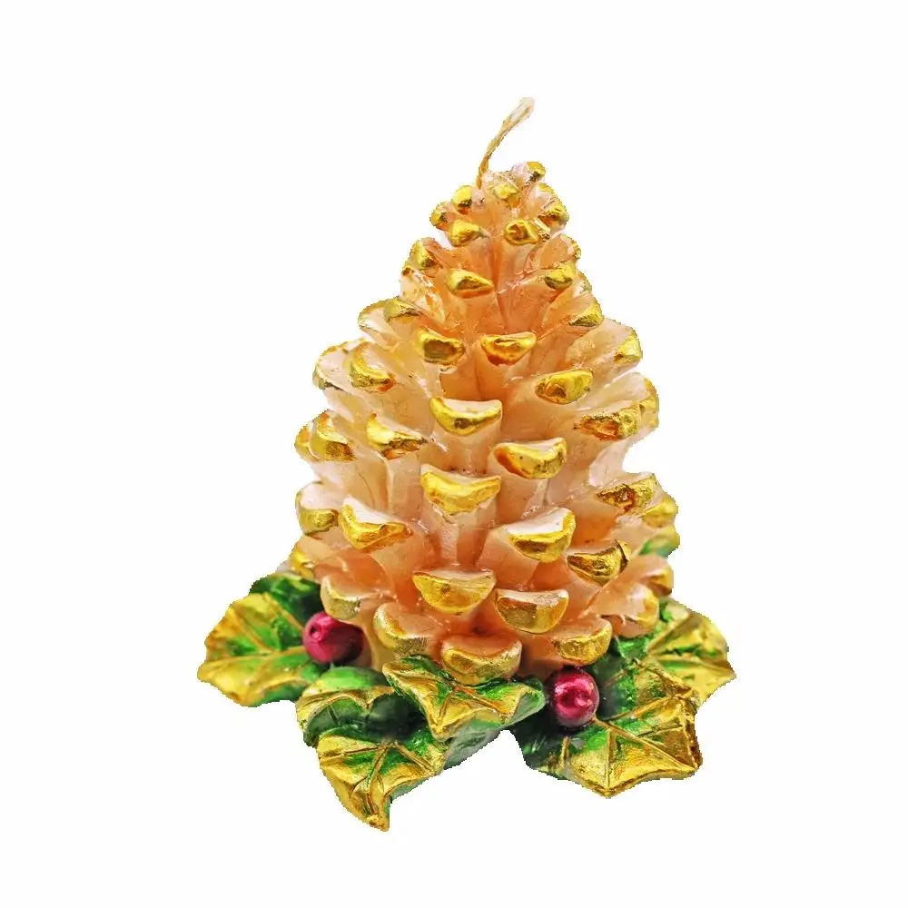 

New 3D Pinecone Silicone Molds Christmas Poinsettia Pinecone Mould DIY Candles Making Mold