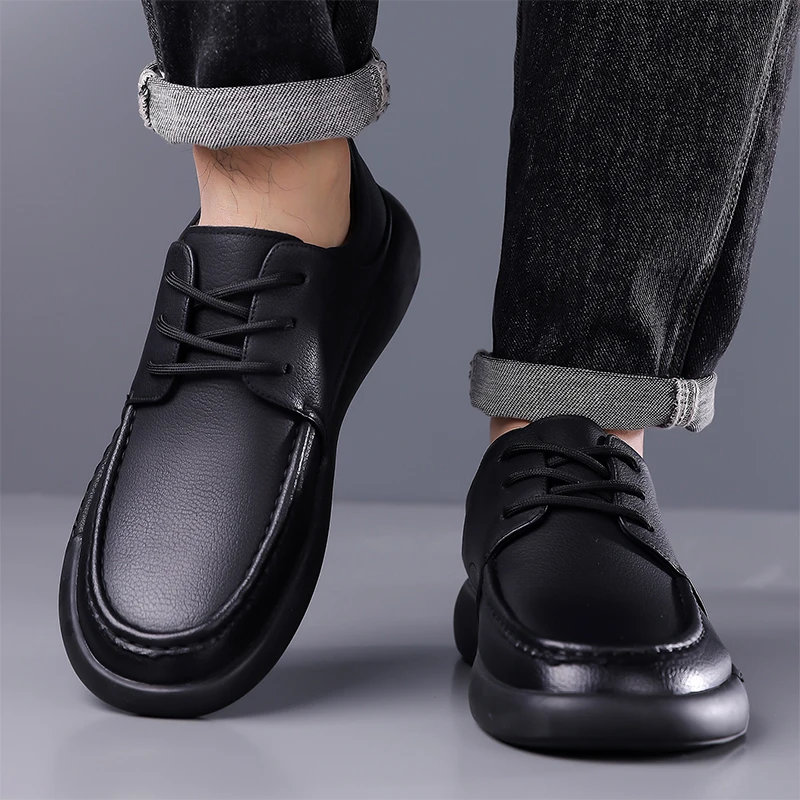 

Autumn High-quality Business Casual Non Slip Shoes Fashion Brand Men's Comfortable Lace Up Outdoor Multifunctional Leather Shoes