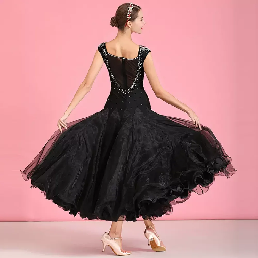 Ballroom Dress Female Clothing Waltz Dance Dress Adult Modern Urban Dance Wear Suit Clothes Stage Costume Waltz Festival D1422