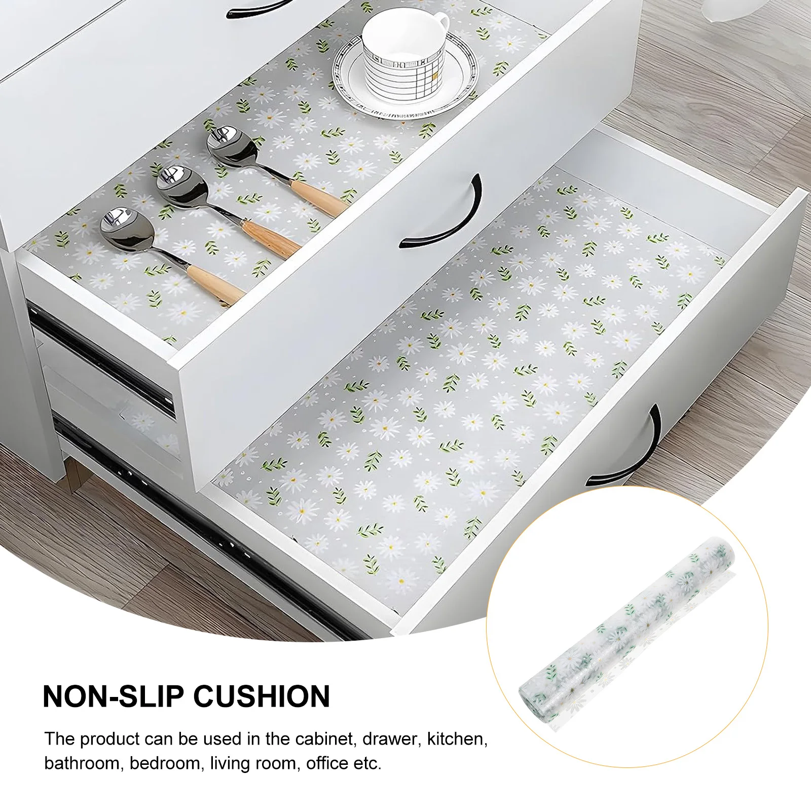 

300X30CM Kitchen Moisture proof Pad Waterproof Oil proof Sticker Drawer Liner Non slip EVA Cabinet Mat Household Storage Item