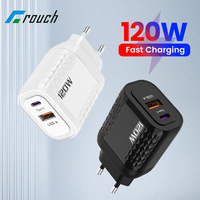 120W Fast Charging USB C Charger PD QC 3.0 USB Type C Charger EU/US/UK Plug Power Adapter For iphone Xiaomi Huawei Samsung