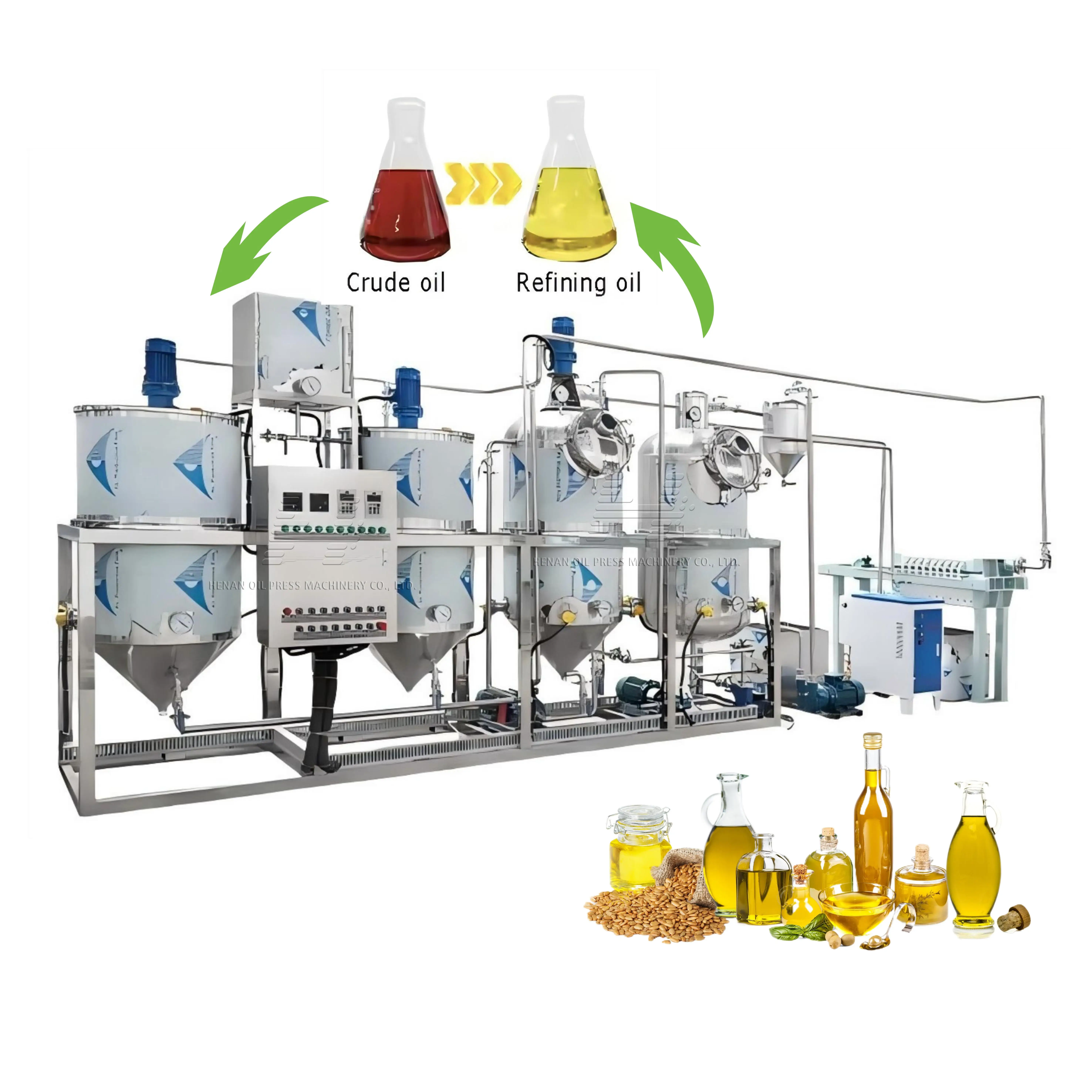 Hot SellingCrude Oil Refinery Plant Palm Oil Refinery Machine Palm Kernel Oil Refining Machine Nigeria
