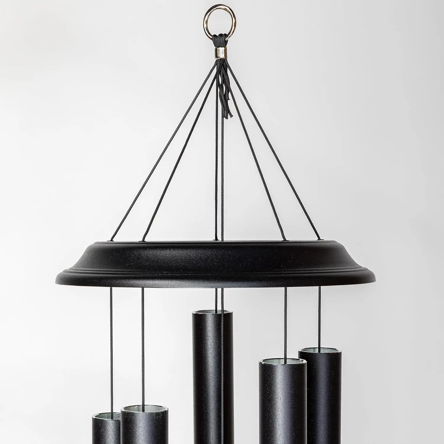 by Wind River – 47 inch Black Wind Chime for Patio, Backyard, Garden, and Outdoor décor (Aluminum Chime) Made in the USA
