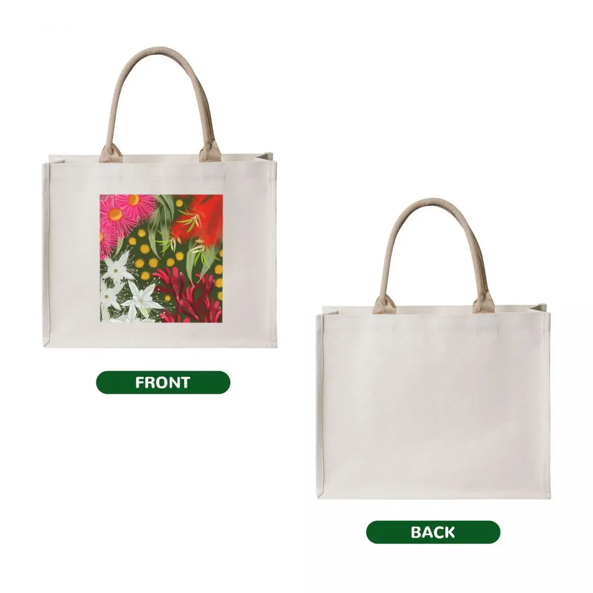 Jackie Austalian Native Flora Artwork Tote Bag canvas tote bags female bag Women's shopping bag