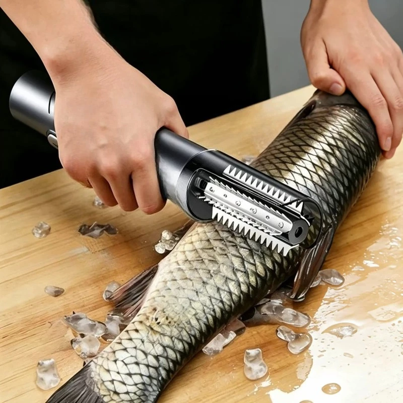 Portable Electric Fish Scraper Waterproof Fish Scale Remover Fish Scale Cleaner USB Rechargeable Scale Knife Seafood Tools